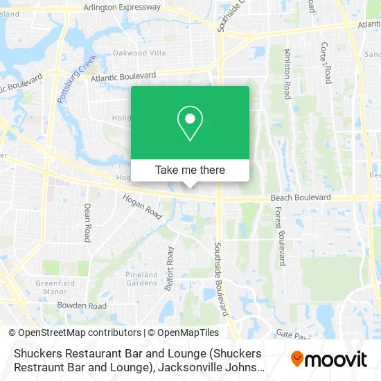 Shuckers Restaurant Bar and Lounge map