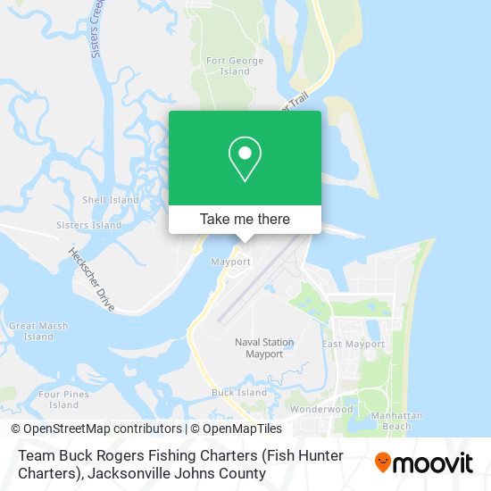 Mapa de Team Buck Rogers Fishing Charters (Fish Hunter Charters)