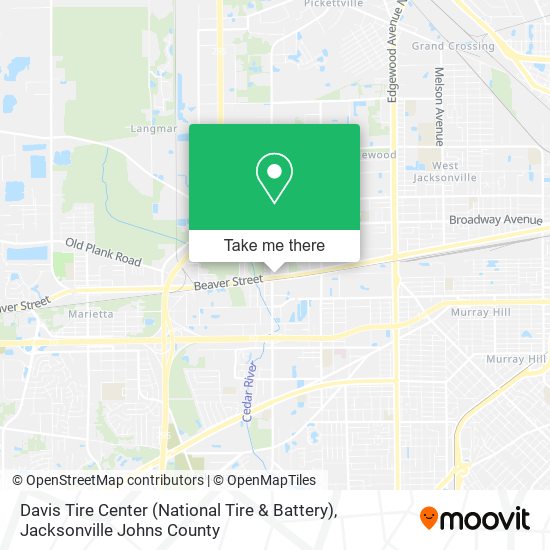 Mapa de Davis Tire Center (National Tire & Battery)