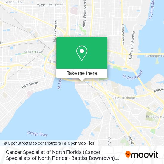 Cancer Specialist of North Florida (Cancer Specialists of North Florida - Baptist Downtown) map