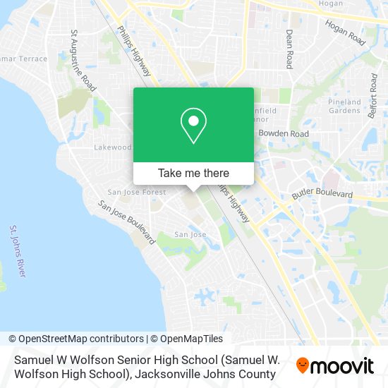 Mapa de Samuel W Wolfson Senior High School (Samuel W. Wolfson High School)