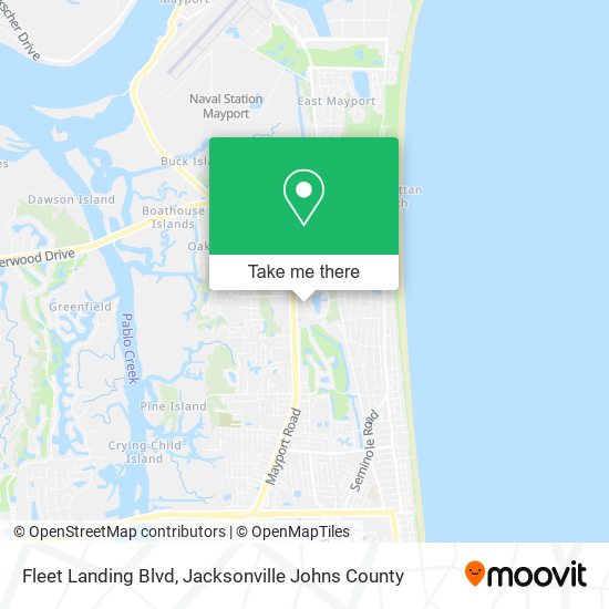 Fleet Landing Blvd map