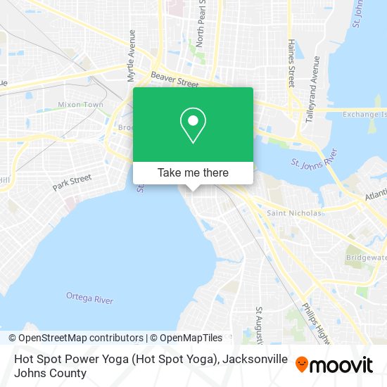 Hot Spot Power Yoga map