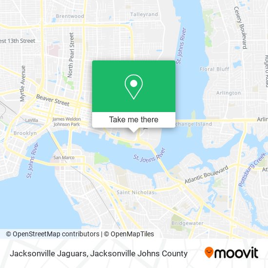 Jacksonville Jaguars map