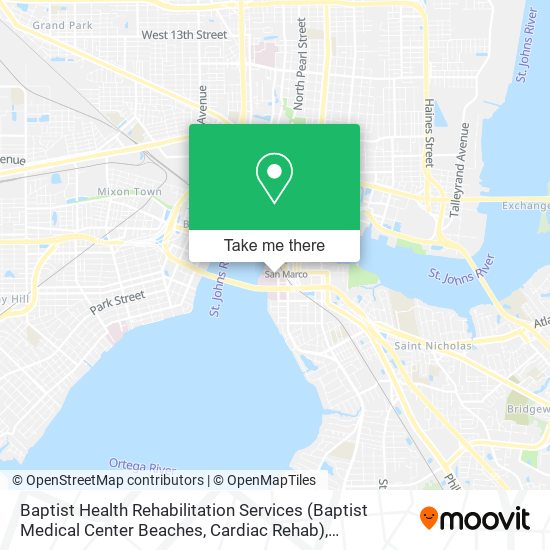 Mapa de Baptist Health Rehabilitation Services (Baptist Medical Center Beaches, Cardiac Rehab)