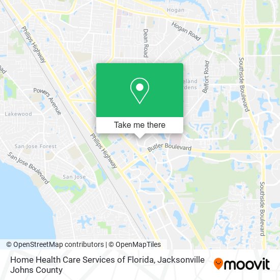 Home Health Care Services of Florida map