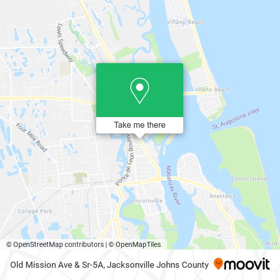 Old Mission Ave & Sr-5A map