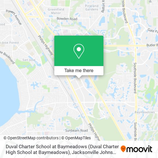 Mapa de Duval Charter School at Baymeadows