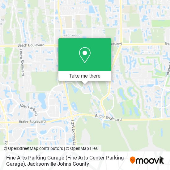 Fine Arts Parking Garage map