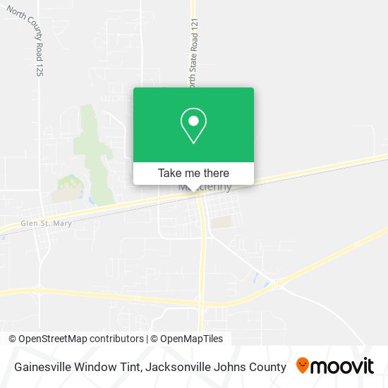 Gainesville Window Tint map