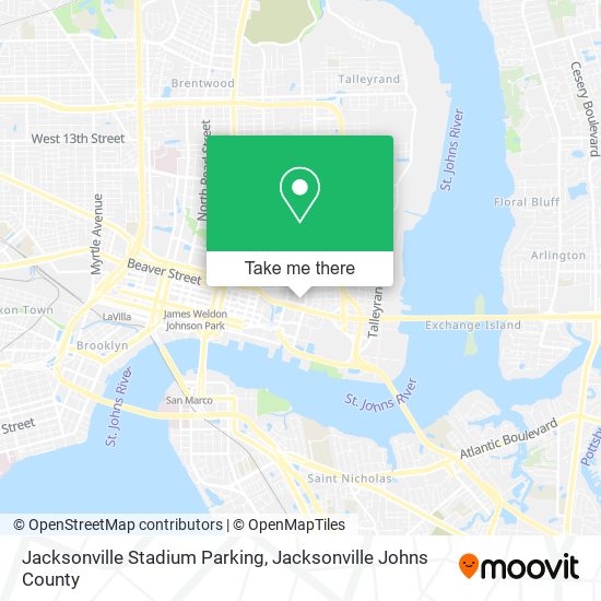 Jacksonville Stadium Parking map