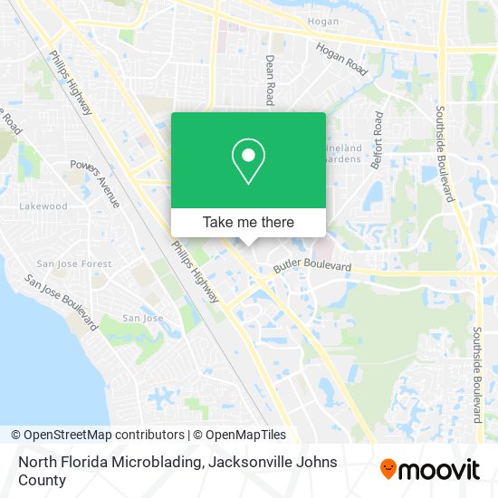 North Florida Microblading map
