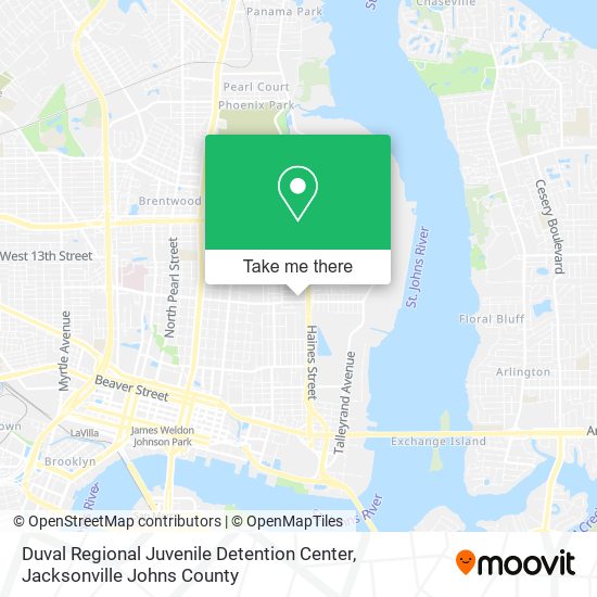 Duval Regional Juvenile Detention Center map