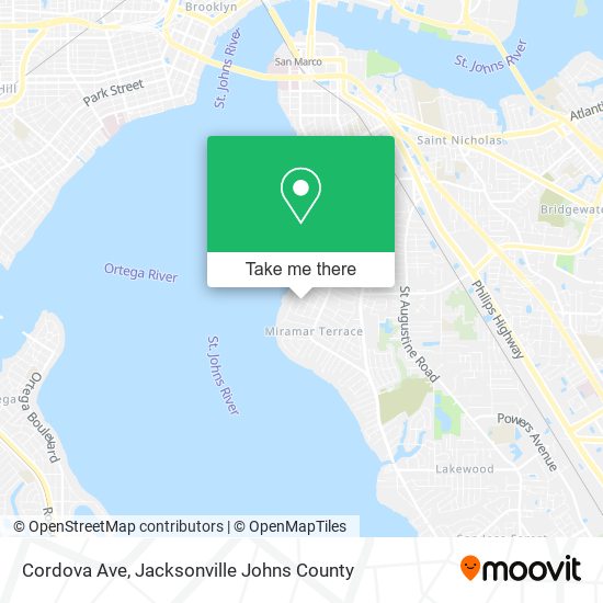 Cordova Ave map