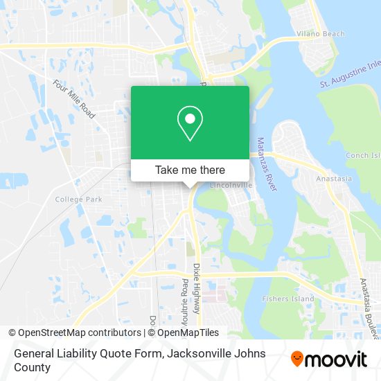 Mapa de General Liability Quote Form