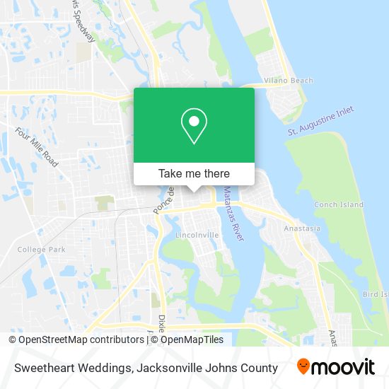 Sweetheart Weddings map