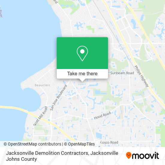 Jacksonville Demolition Contractors map