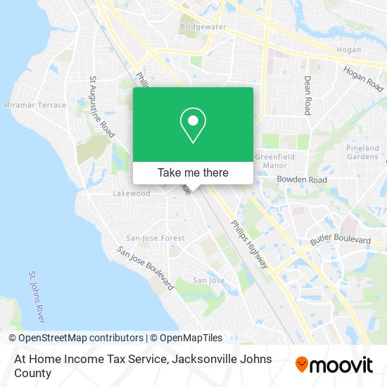 At Home Income Tax Service map