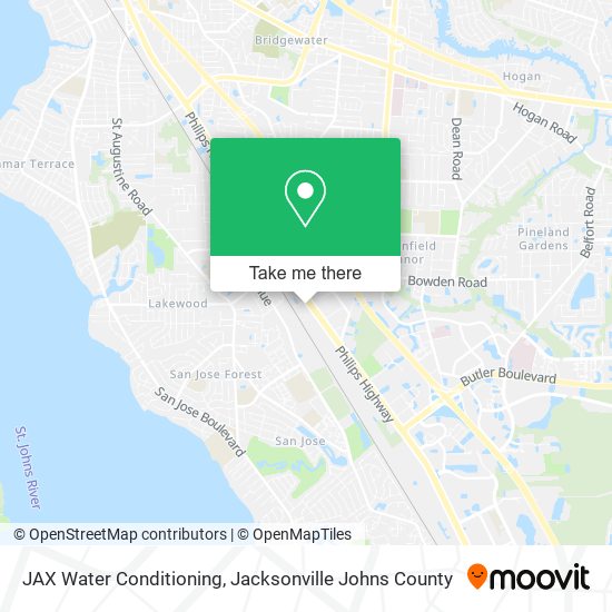 JAX Water Conditioning map