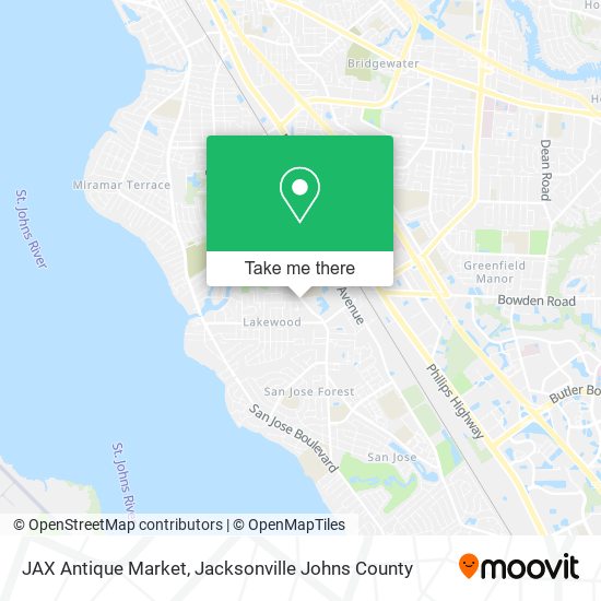 Mapa de JAX Antique Market