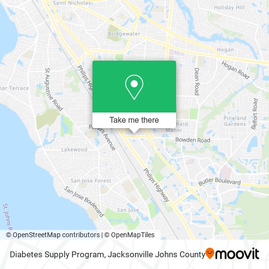 Diabetes Supply Program map