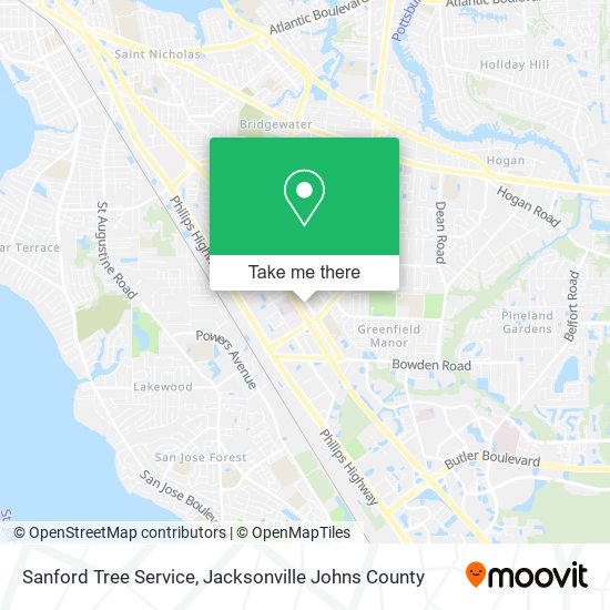 Sanford Tree Service map