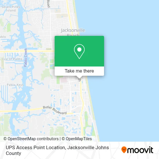 UPS Access Point Location map