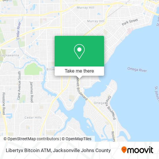 Mapa de Libertyx Bitcoin ATM