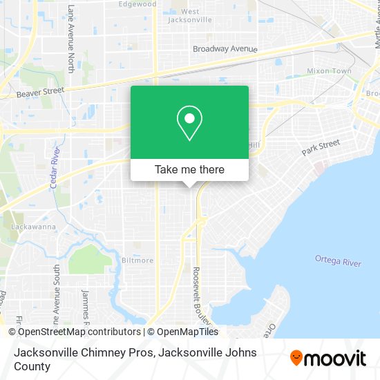 Jacksonville Chimney Pros map