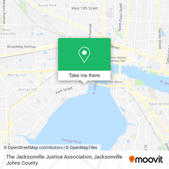 The Jacksonville Justice Association map