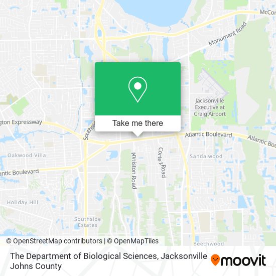 The Department of Biological Sciences map