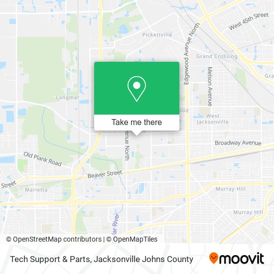 Tech Support & Parts map