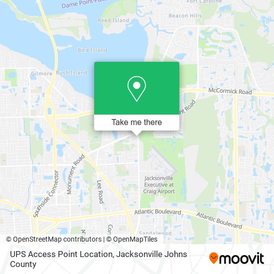 UPS Access Point Location map