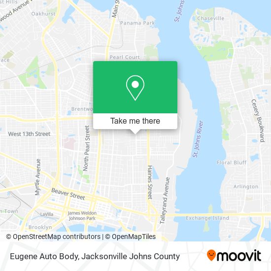 Eugene Auto Body map