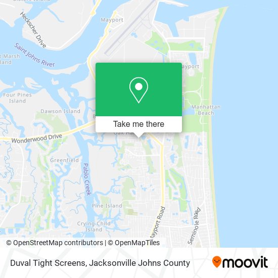 Mapa de Duval Tight Screens