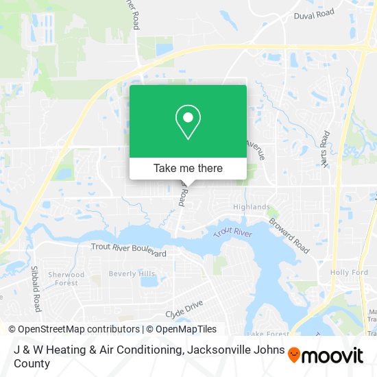 J & W Heating & Air Conditioning map