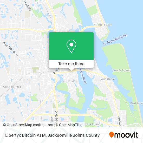 Mapa de Libertyx Bitcoin ATM