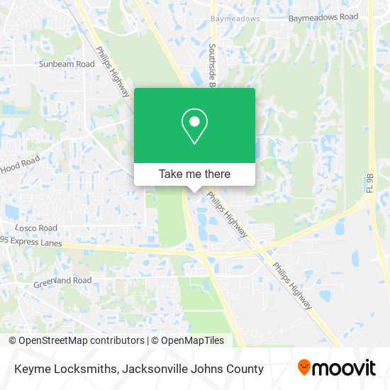 Mapa de Keyme Locksmiths