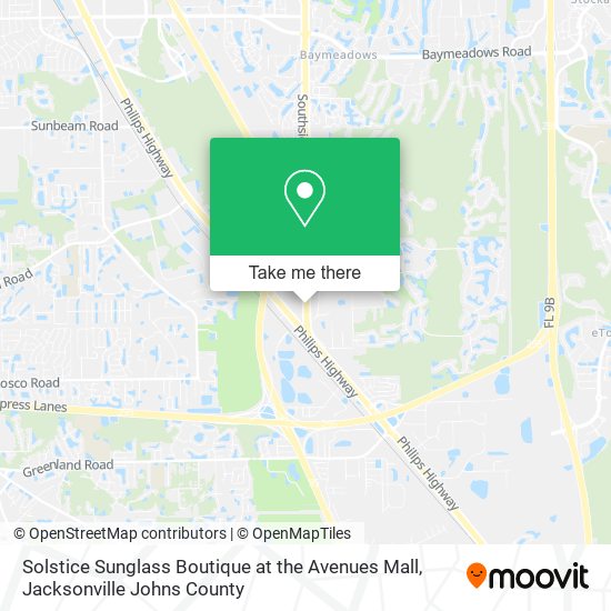 Mapa de Solstice Sunglass Boutique at the Avenues Mall
