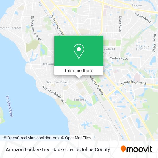 Mapa de Amazon Locker-Tres