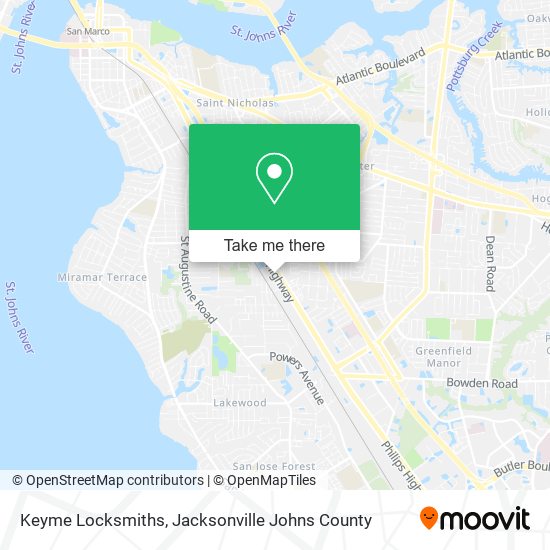 Keyme Locksmiths map