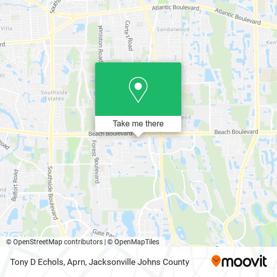 Tony D Echols, Aprn map
