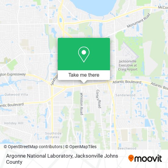 Mapa de Argonne National Laboratory