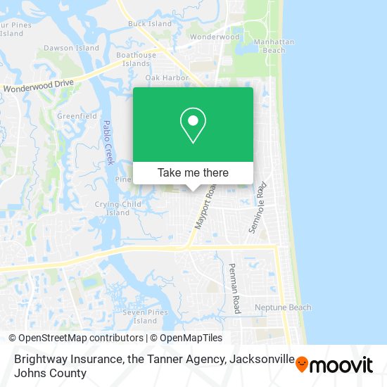 Brightway Insurance, the Tanner Agency map