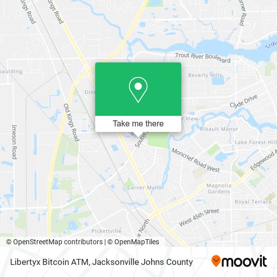 Mapa de Libertyx Bitcoin ATM