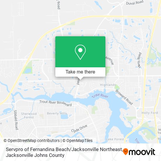 Servpro of Fernandina Beach / Jacksonville Northeast map