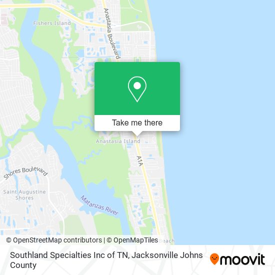 Mapa de Southland Specialties Inc of TN