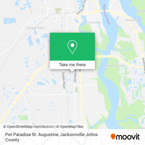 Pet Paradise St. Augustine map