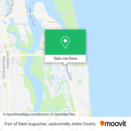 Part of Saint Augustine map