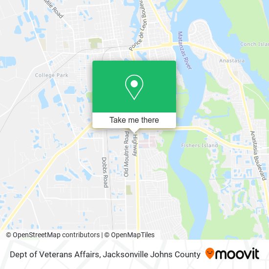 Dept of Veterans Affairs map